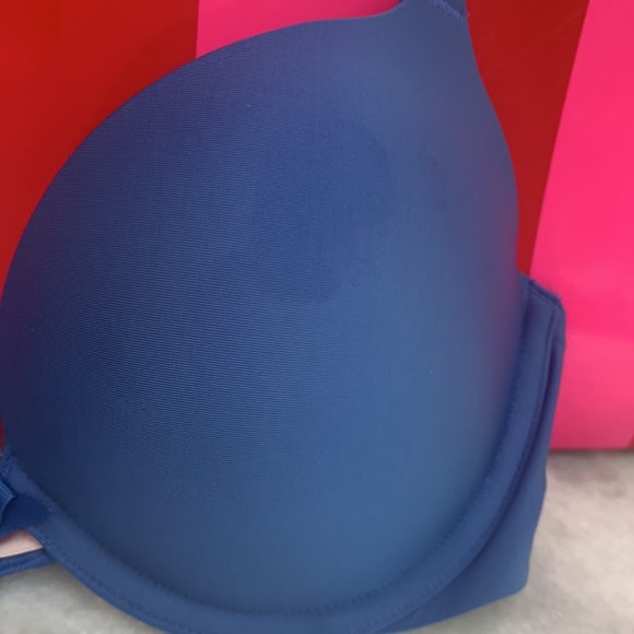 PINK Victoria’s Secret Bra Push up Blue  32C - Picture 2 of 5